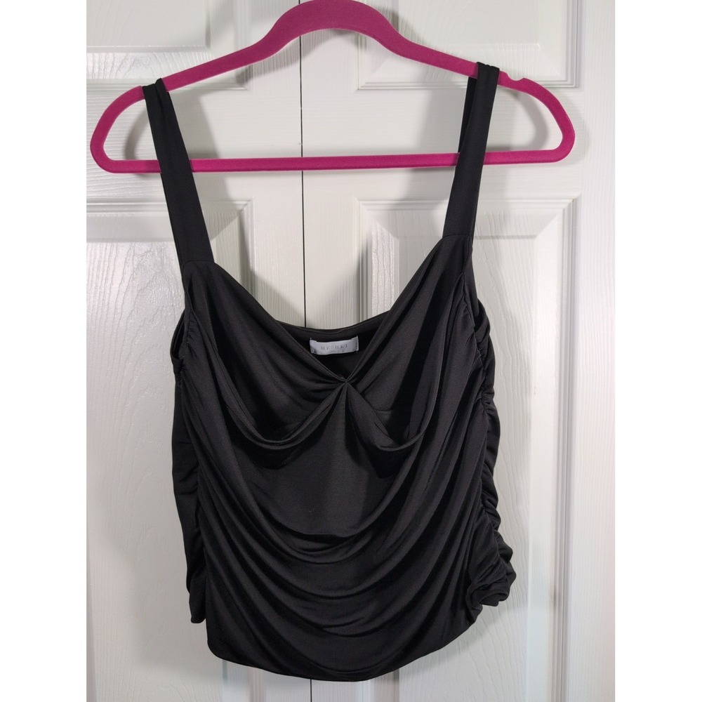 Meshki Women's Black Crop-top XXL
